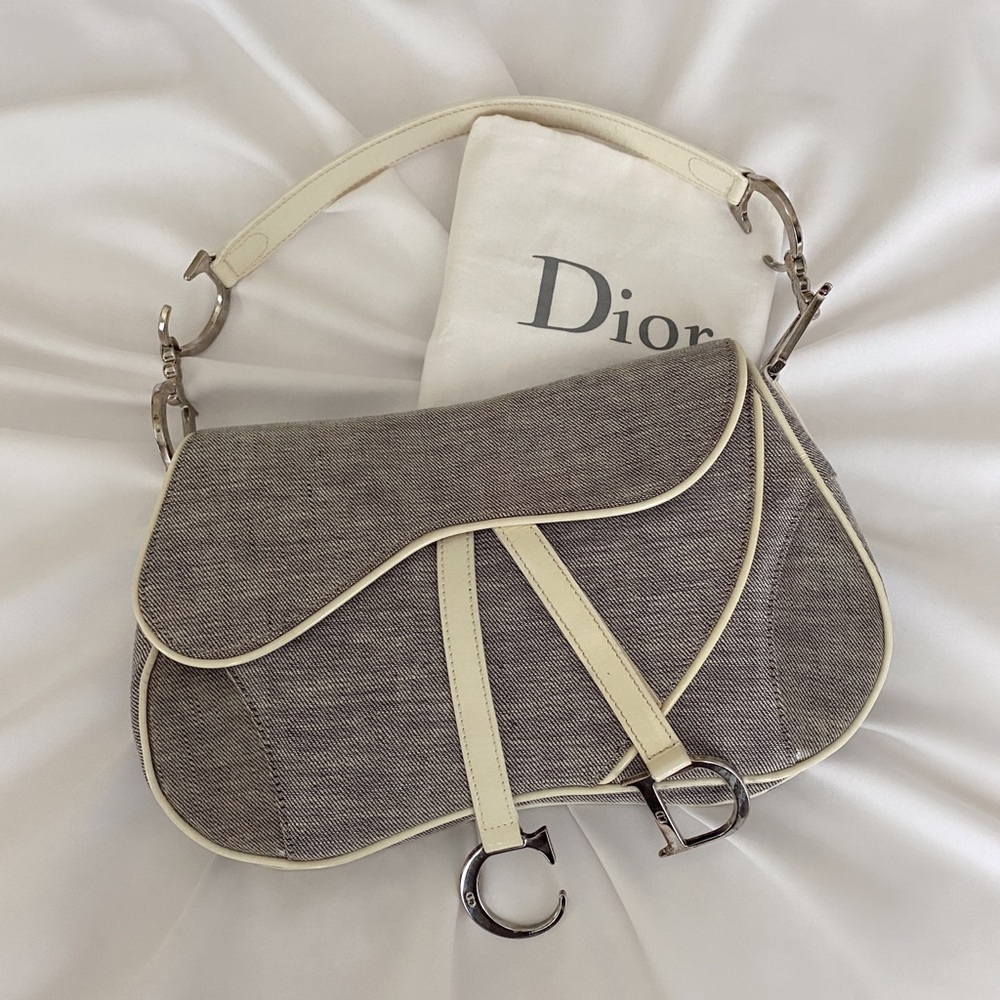 ☁️SOLD☁️ DIOR DOUBLE SADDLE BAG - Picture 3 of 16